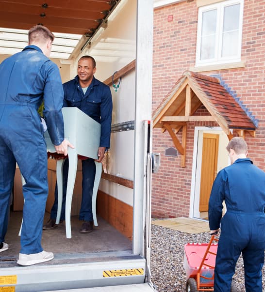 3 men doing a house clearance